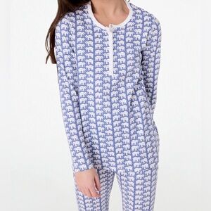 Roller Rabbit Hathi Pajamas Blue Elephants